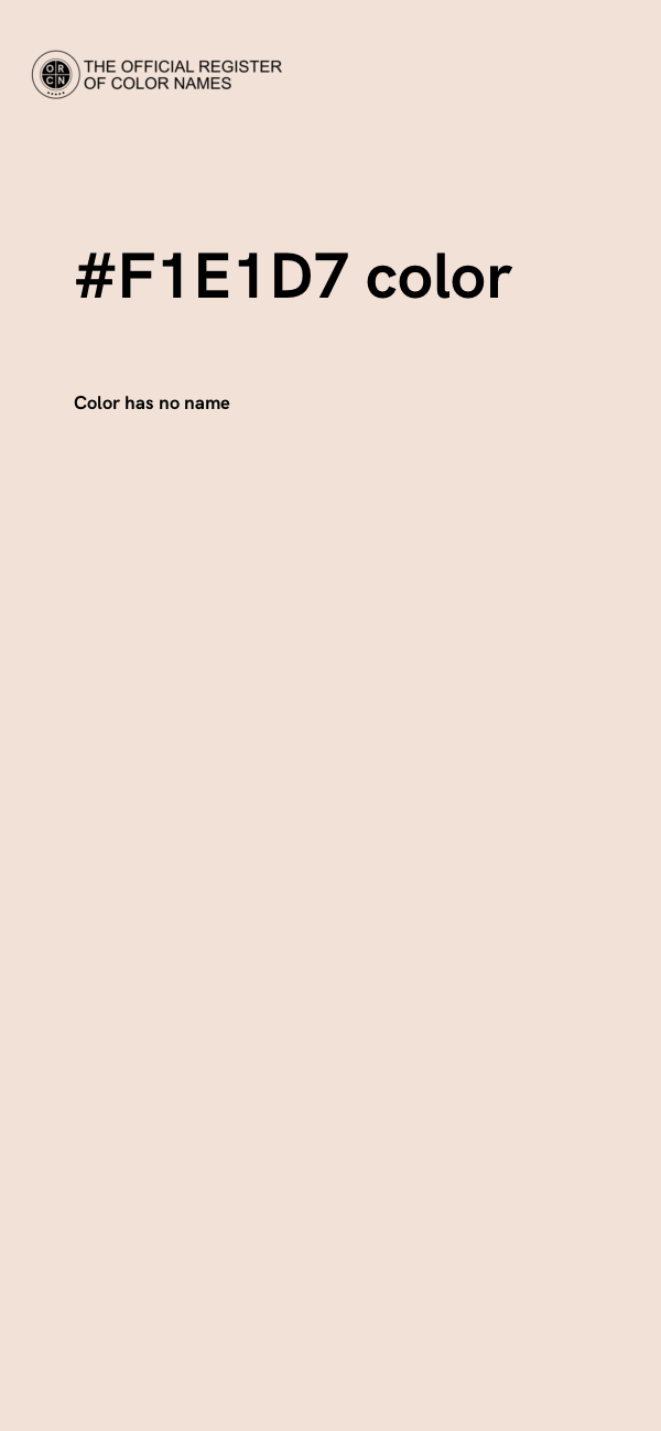 #F1E1D7 color image