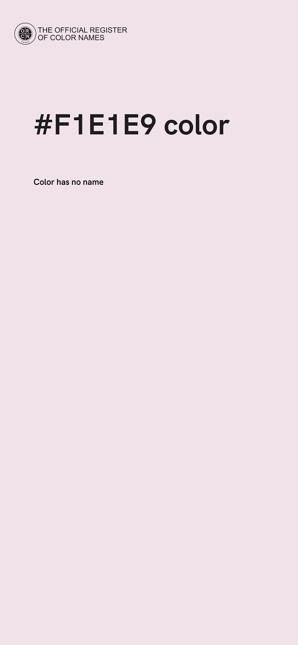 #F1E1E9 color image