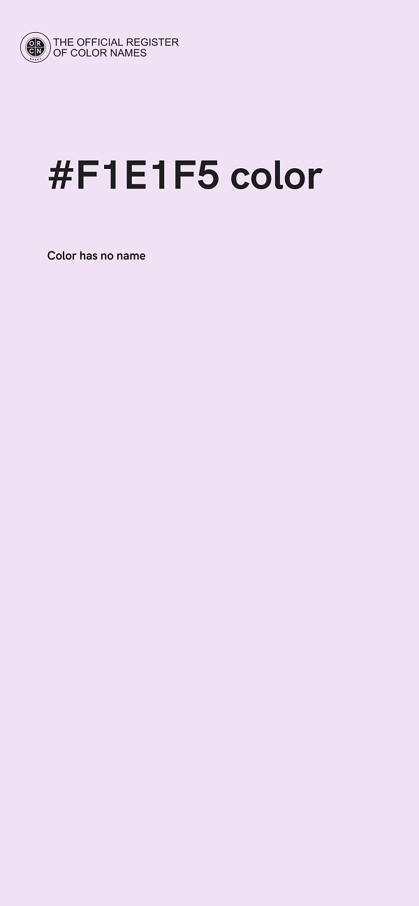 #F1E1F5 color image