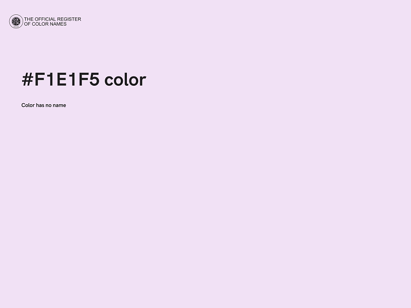#F1E1F5 color image