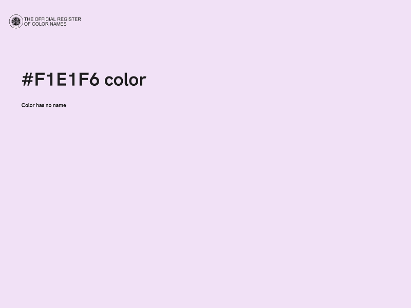 #F1E1F6 color image