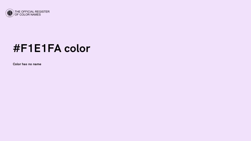 #F1E1FA color image