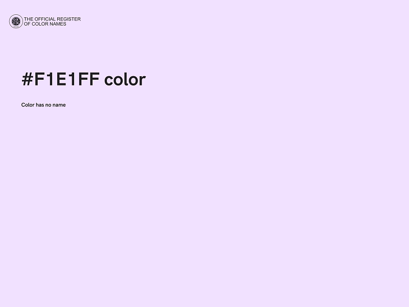 #F1E1FF color image