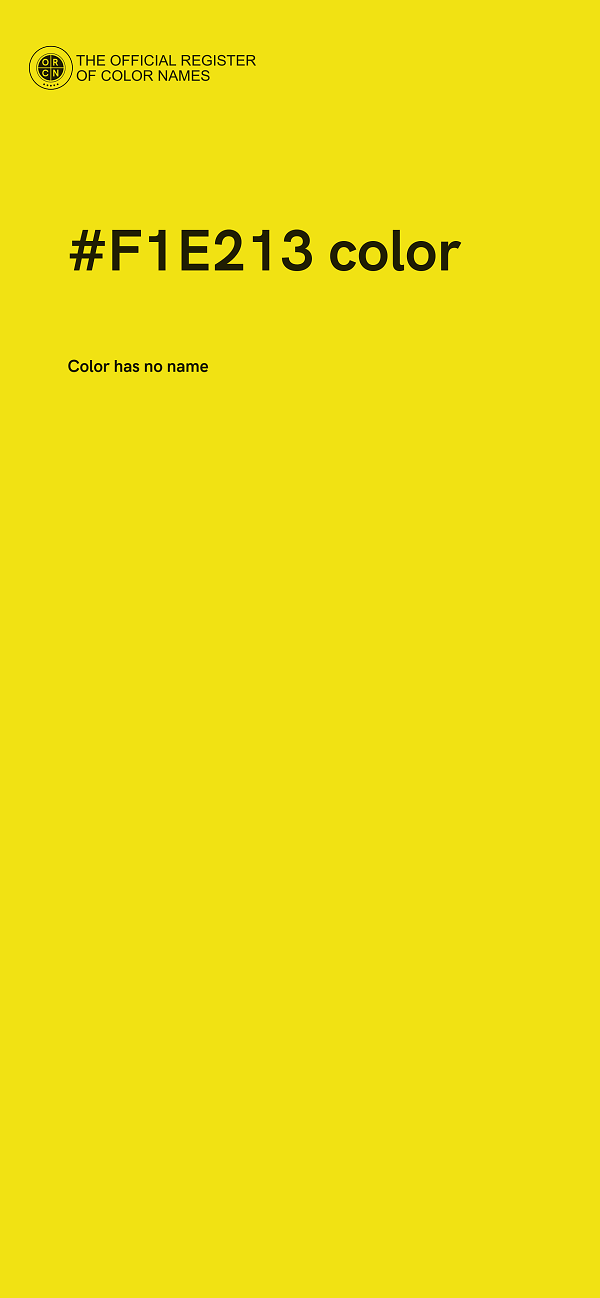 #F1E213 color image