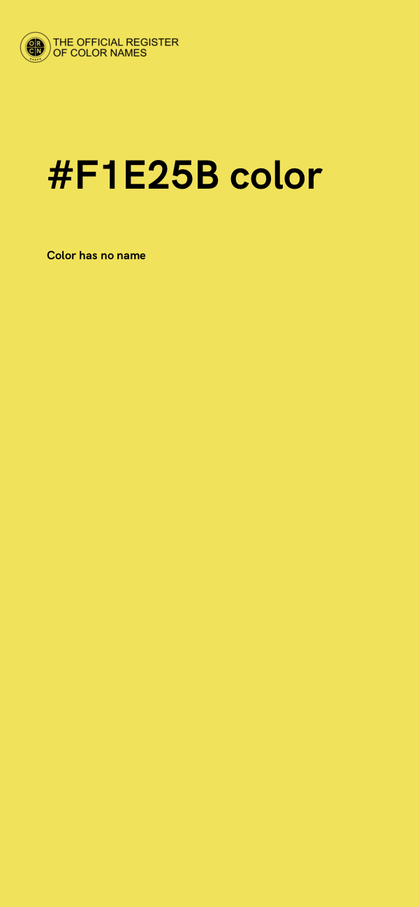 #F1E25B color image