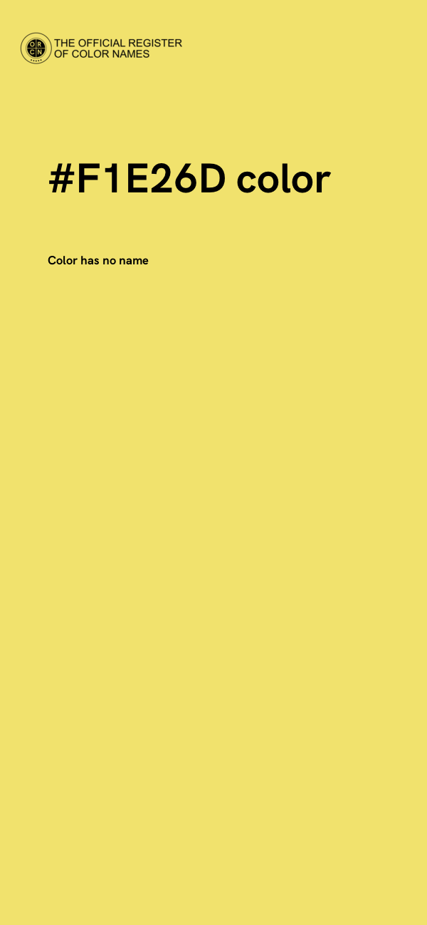 #F1E26D color image