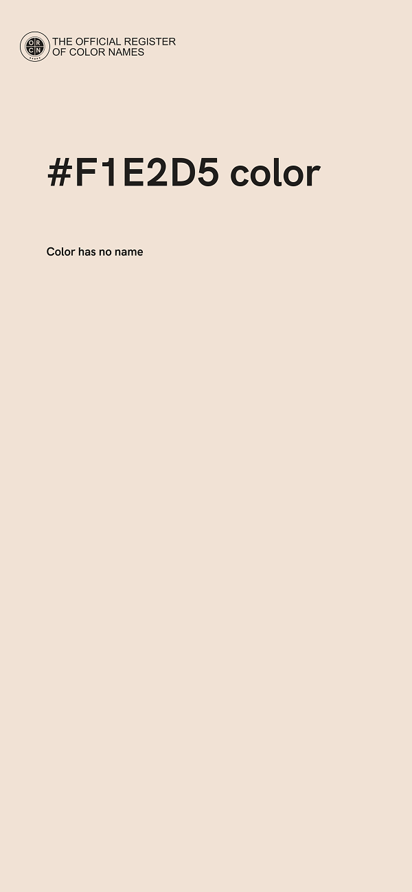 #F1E2D5 color image