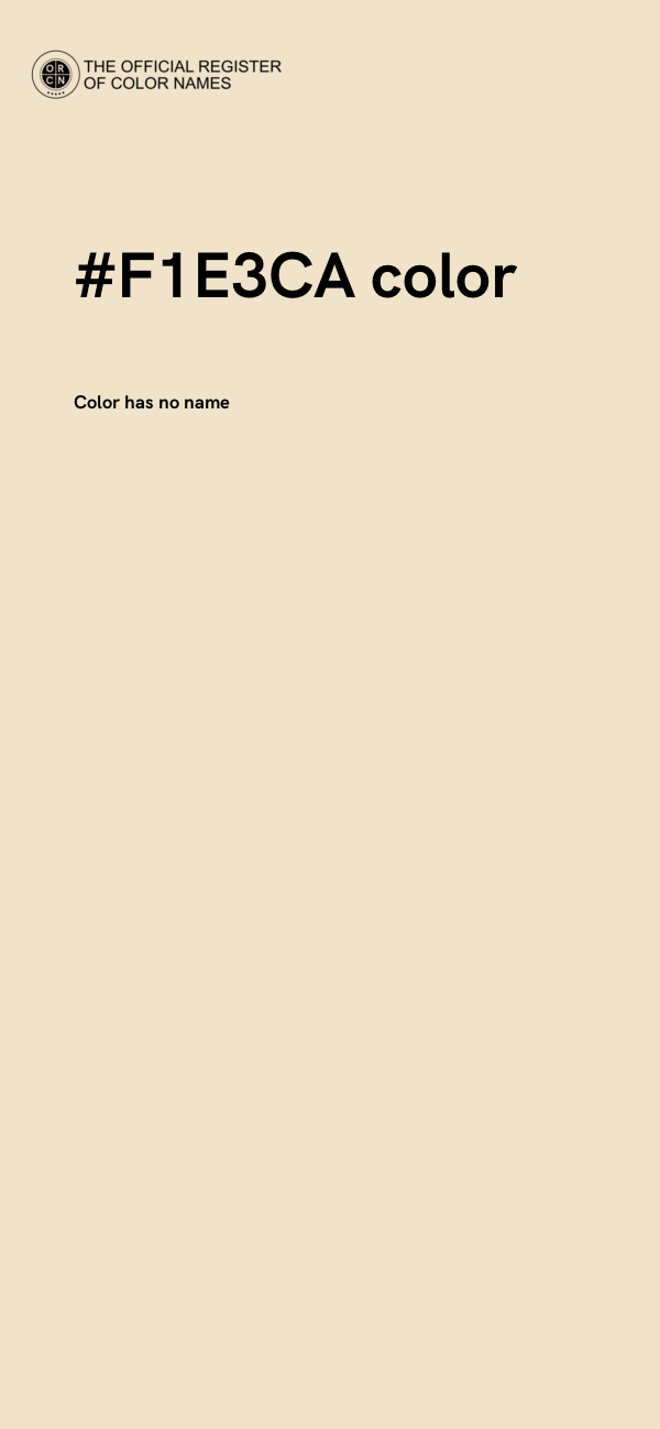 #F1E3CA color image