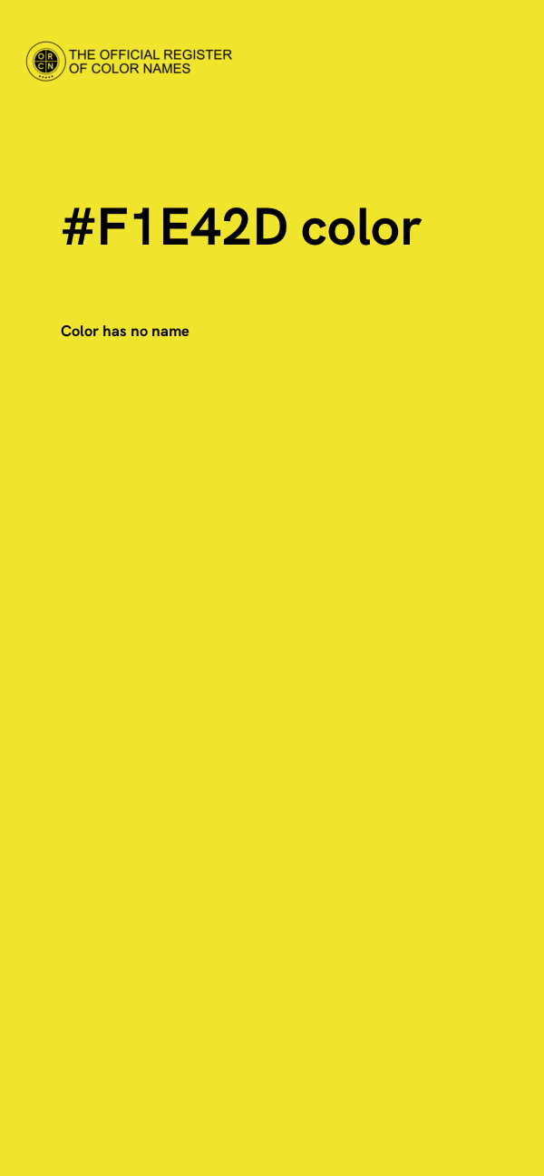 #F1E42D color image