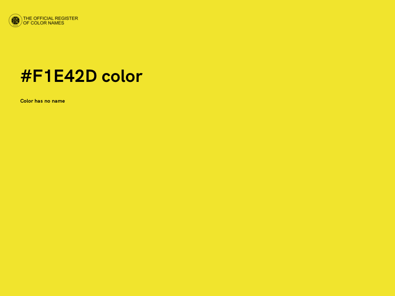 #F1E42D color image
