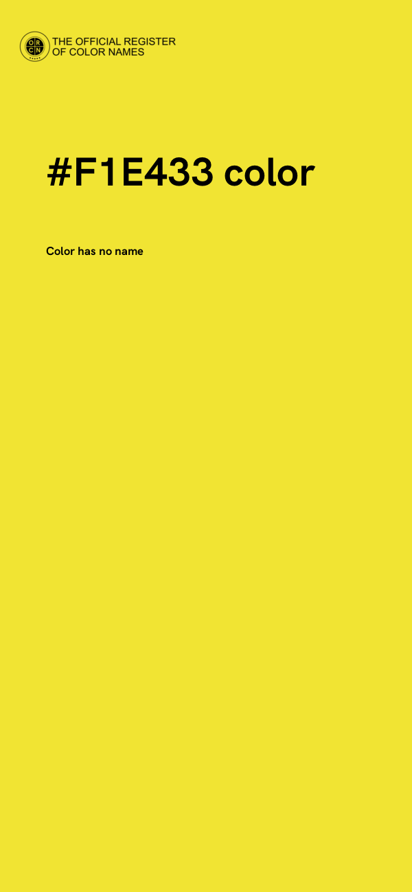 #F1E433 color image