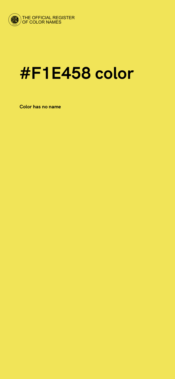 #F1E458 color image