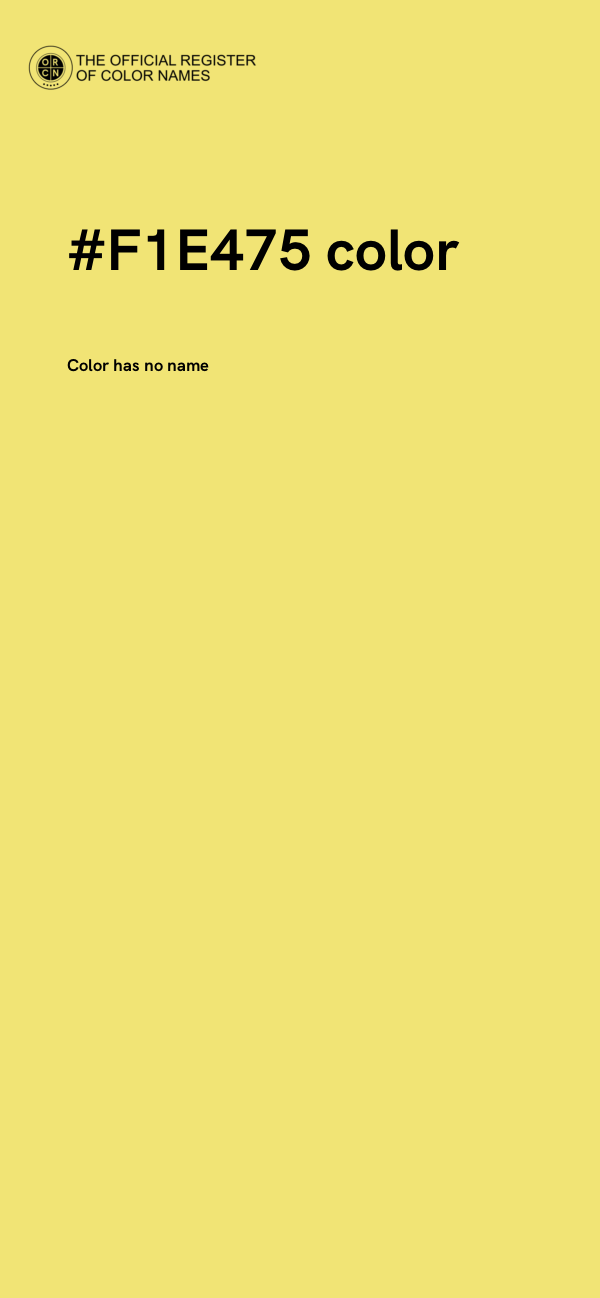 #F1E475 color image