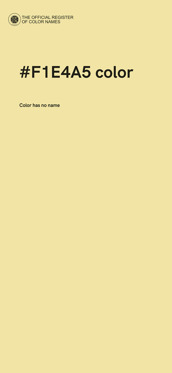 #F1E4A5 color image
