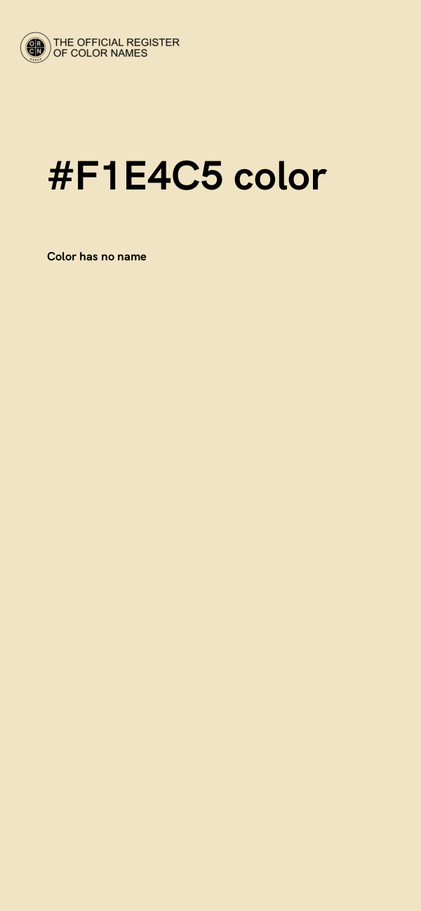 #F1E4C5 color image
