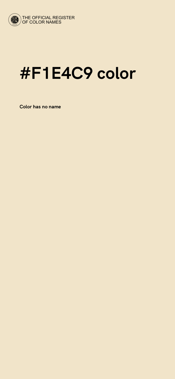 #F1E4C9 color image