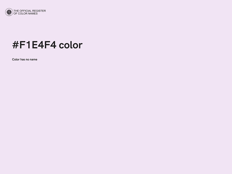 #F1E4F4 color image