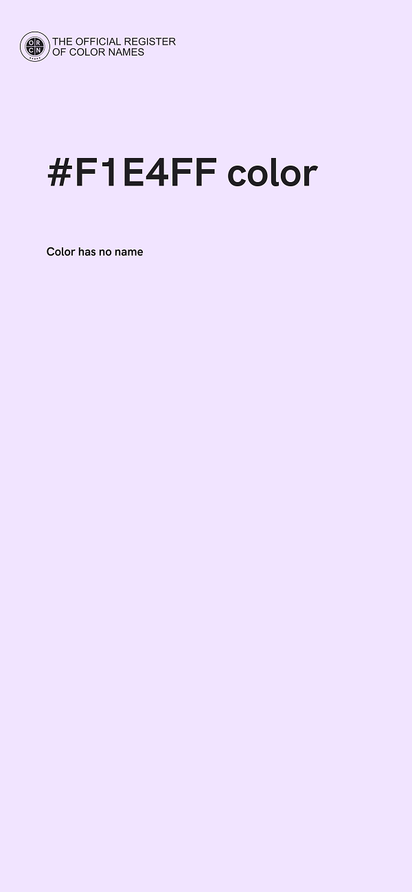 #F1E4FF color image