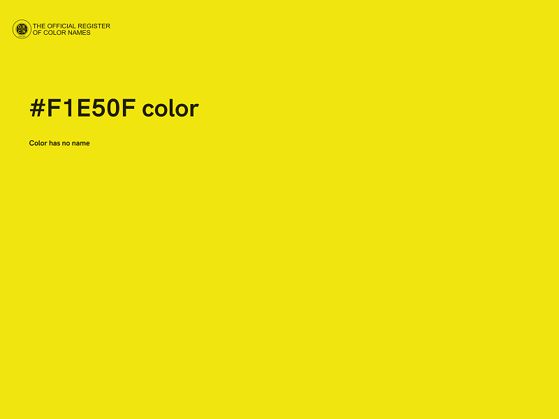 #F1E50F color image