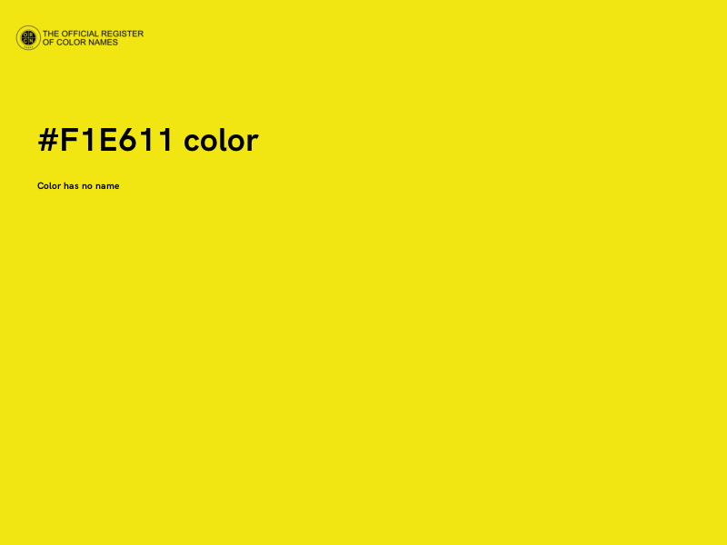 #F1E611 color image