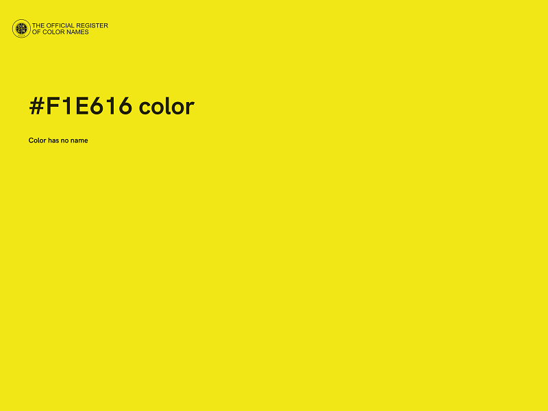 #F1E616 color image