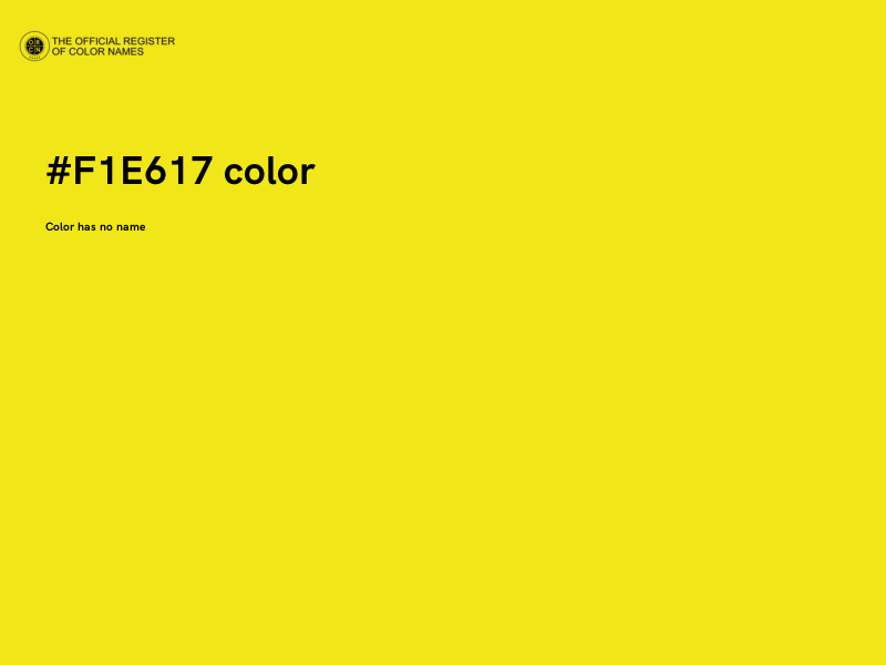 #F1E617 color image