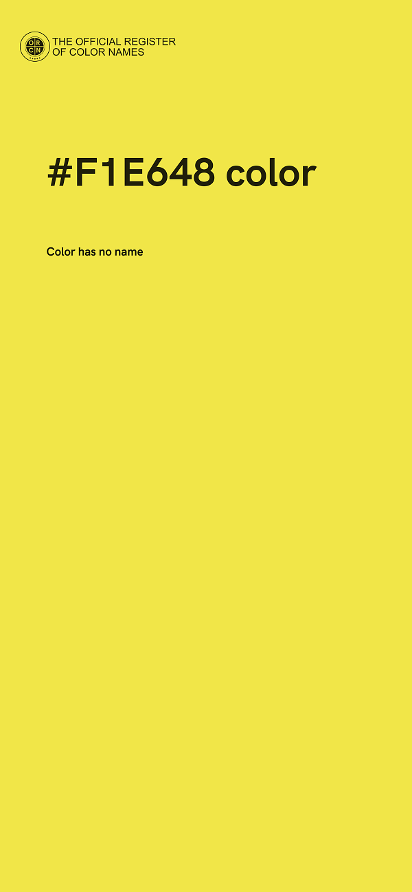 #F1E648 color image