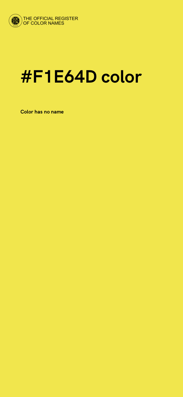 #F1E64D color image