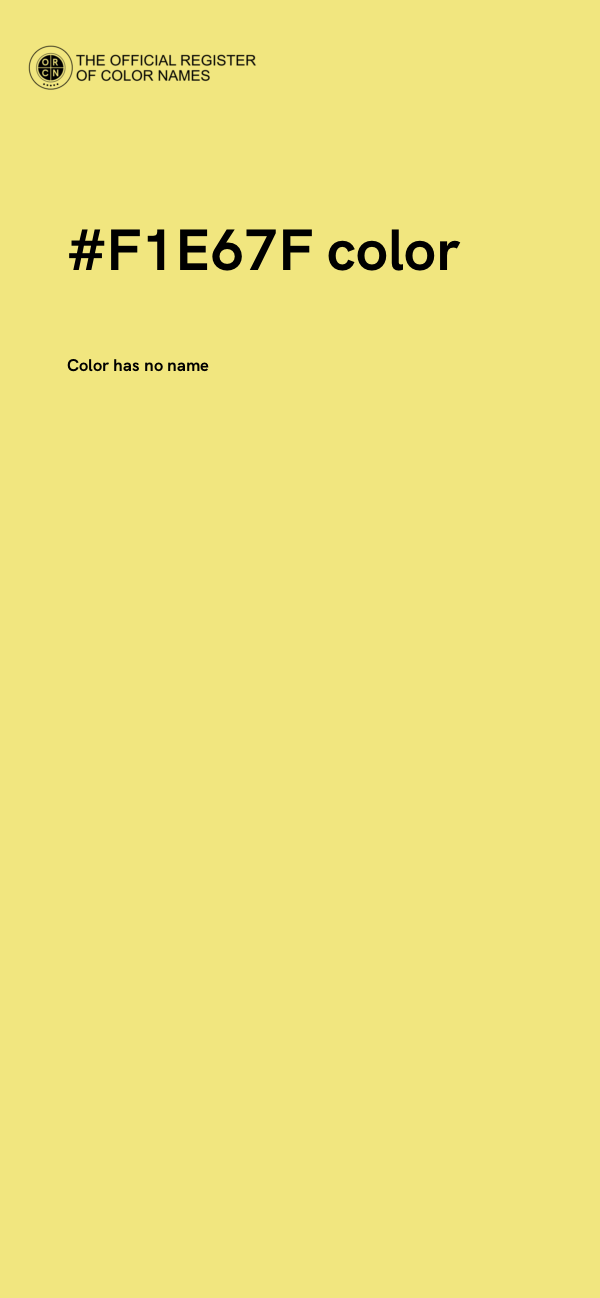 #F1E67F color image