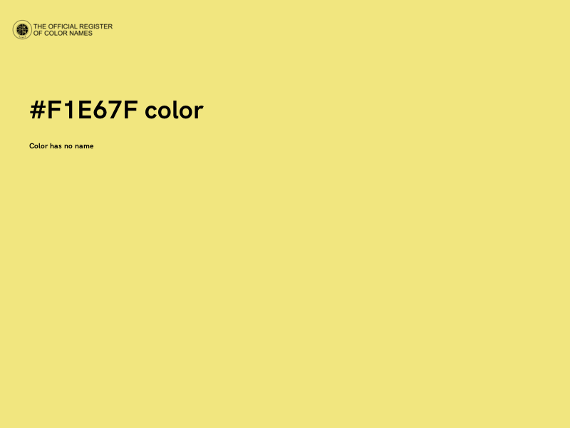 #F1E67F color image