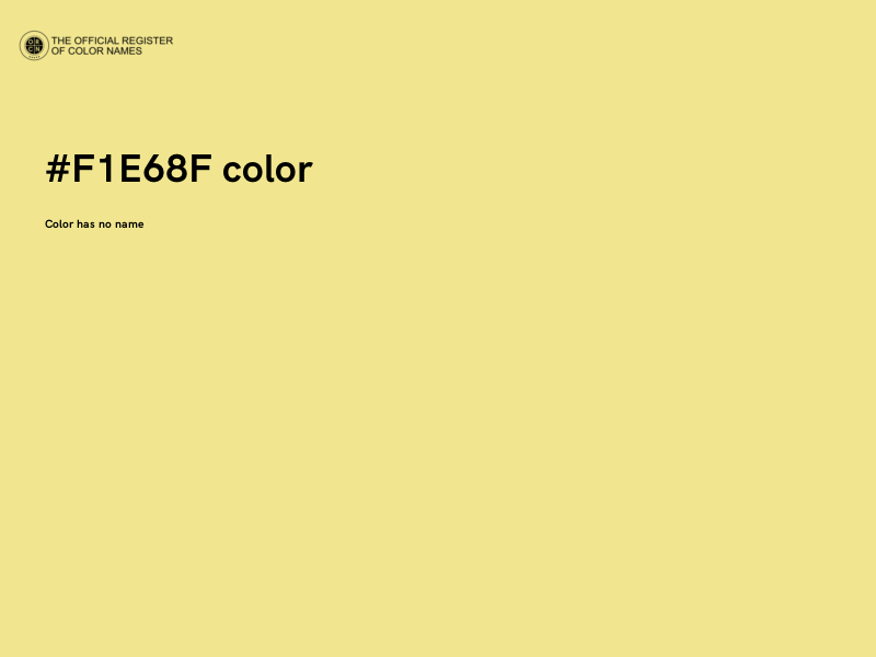 #F1E68F color image