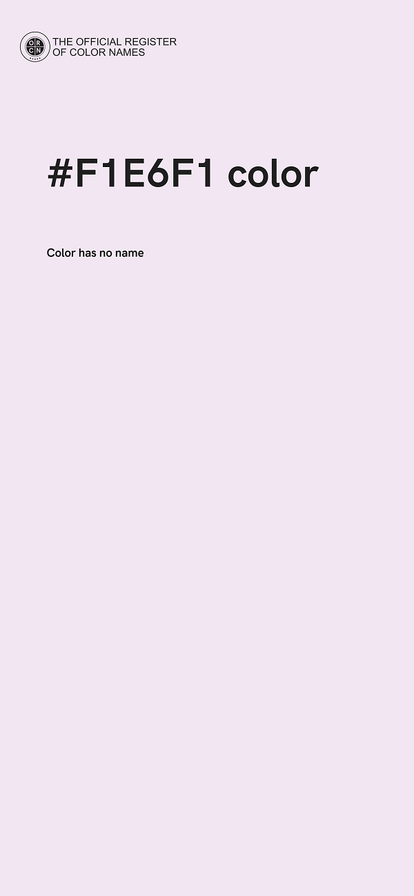 #F1E6F1 color image