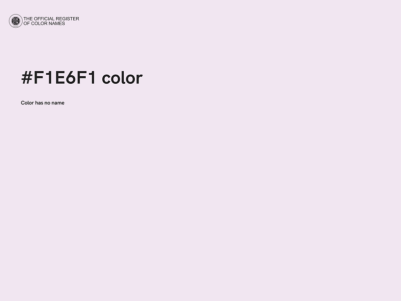 #F1E6F1 color image