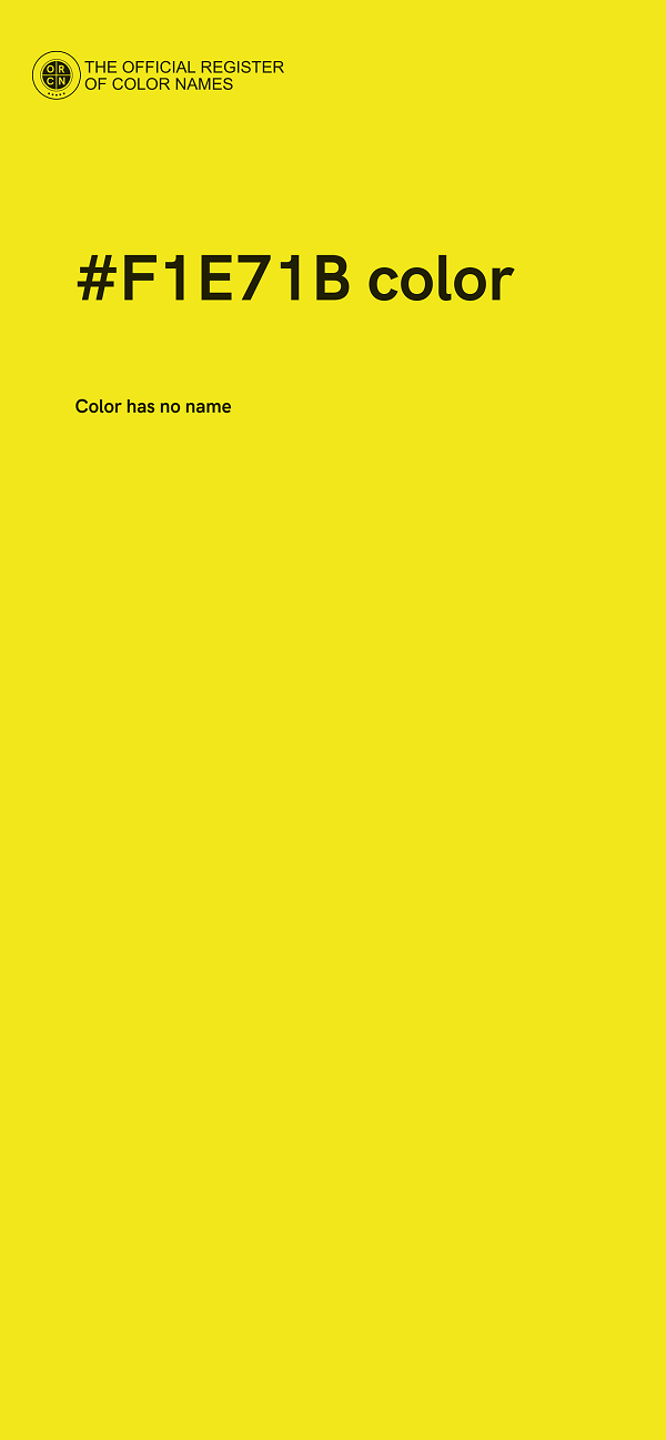 #F1E71B color image