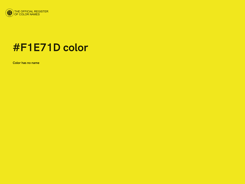 #F1E71D color image