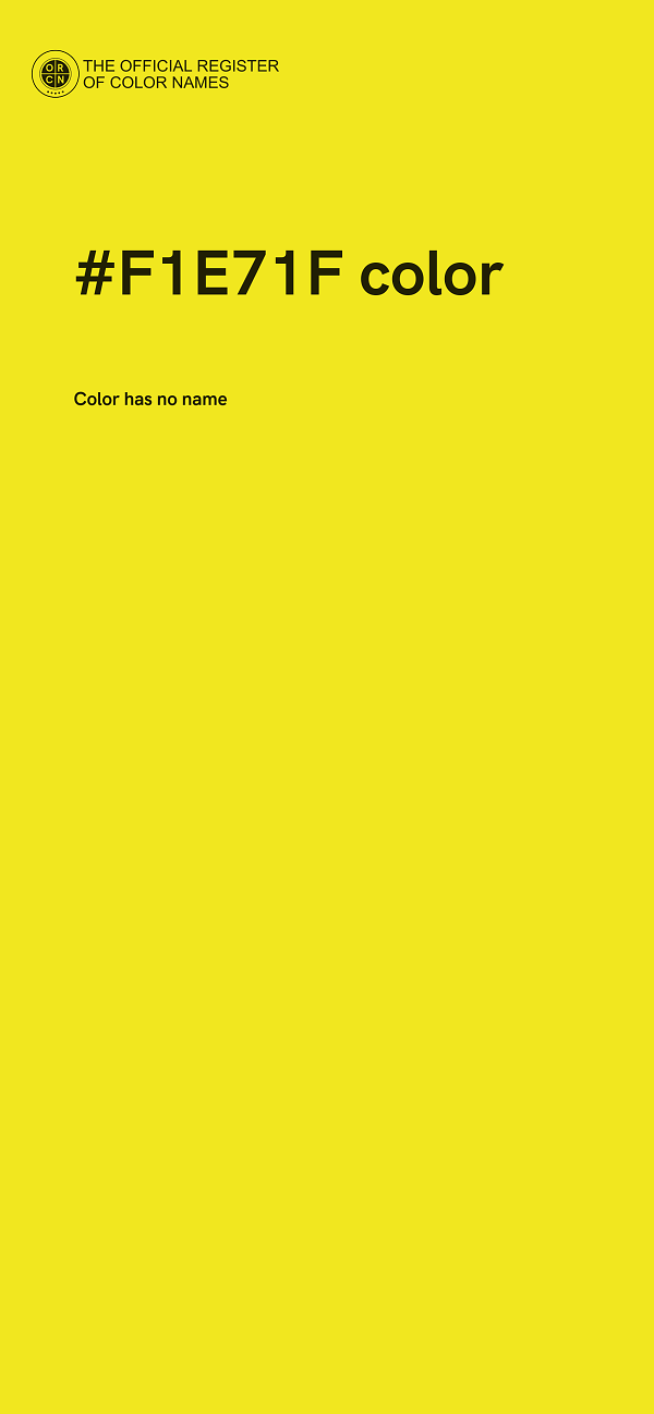 #F1E71F color image