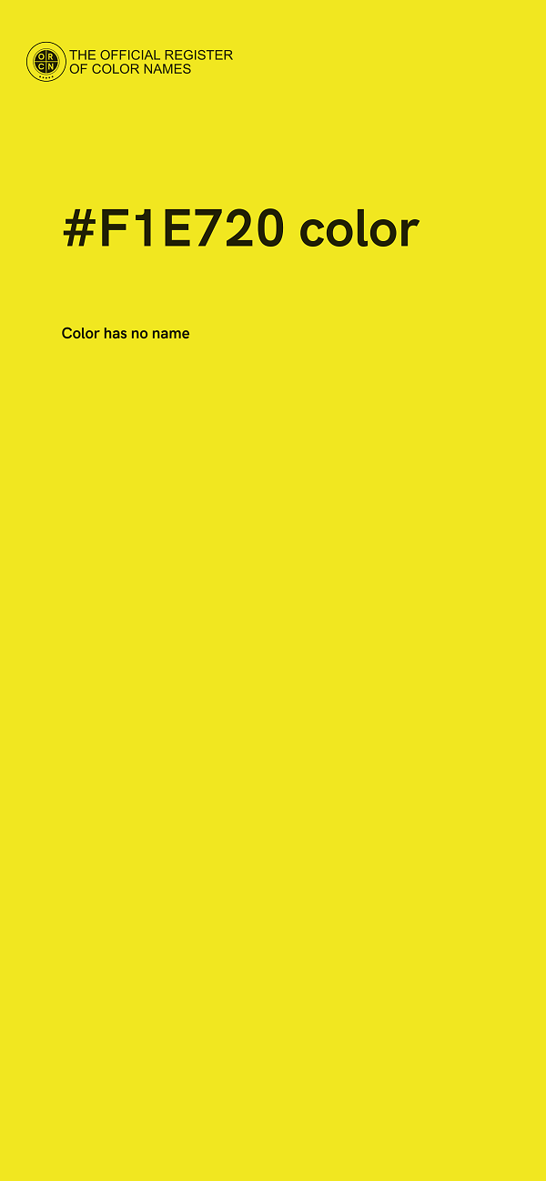 #F1E720 color image