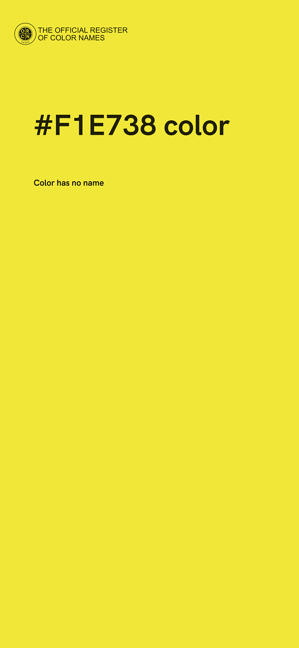 #F1E738 color image