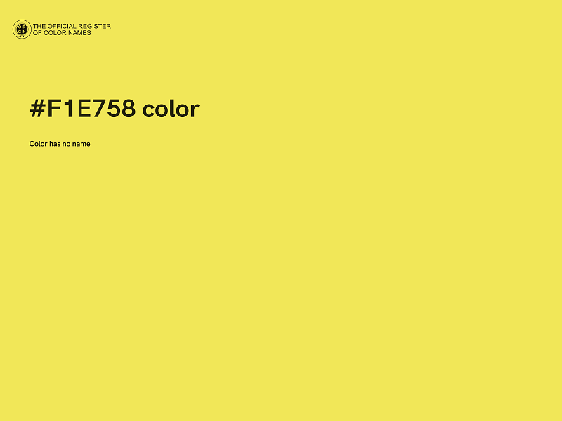 #F1E758 color image