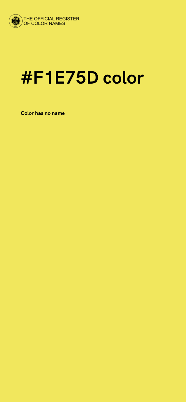 #F1E75D color image