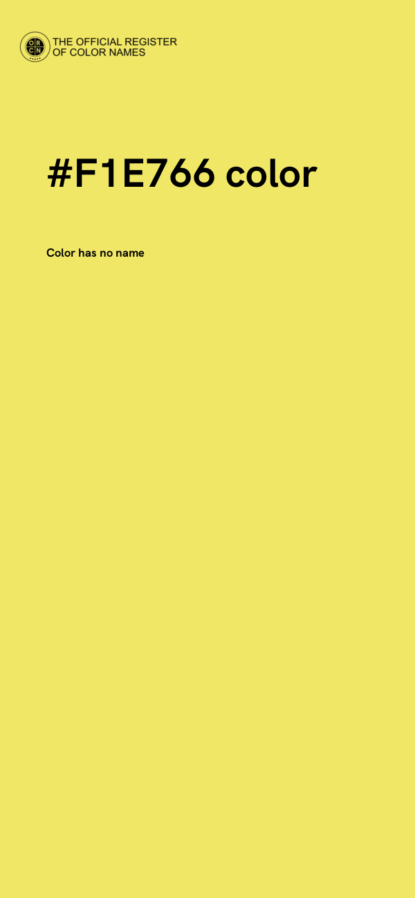 #F1E766 color image
