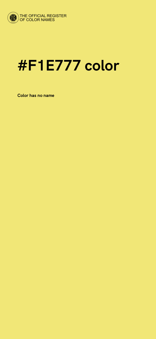 #F1E777 color image