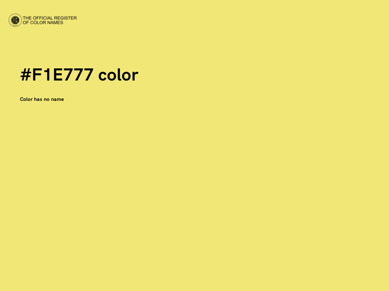 #F1E777 color image