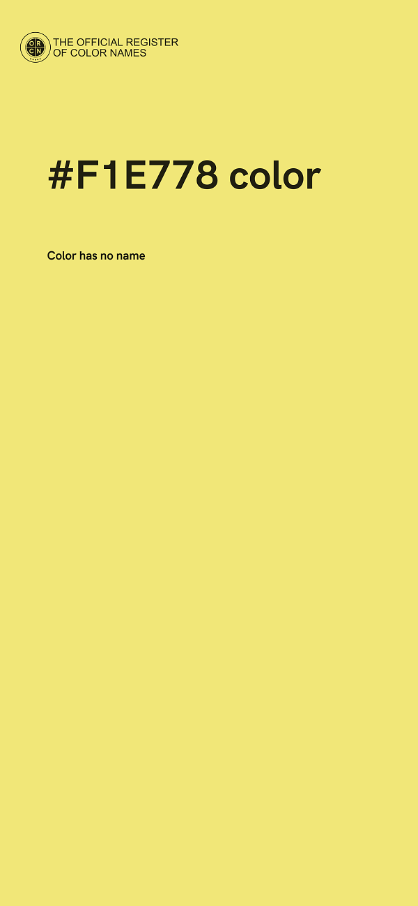 #F1E778 color image