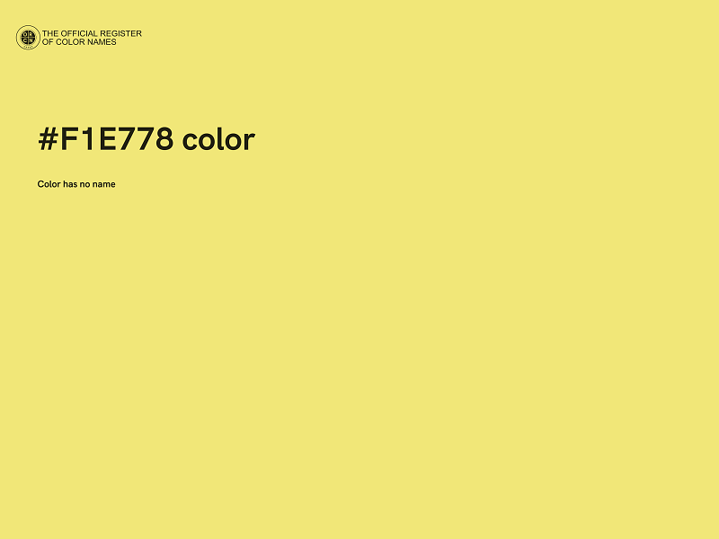 #F1E778 color image