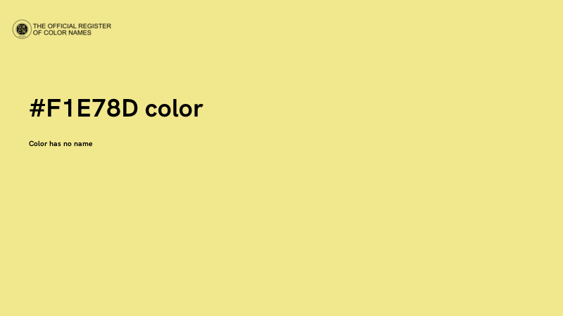 #F1E78D color image