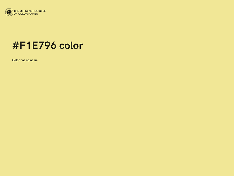 #F1E796 color image