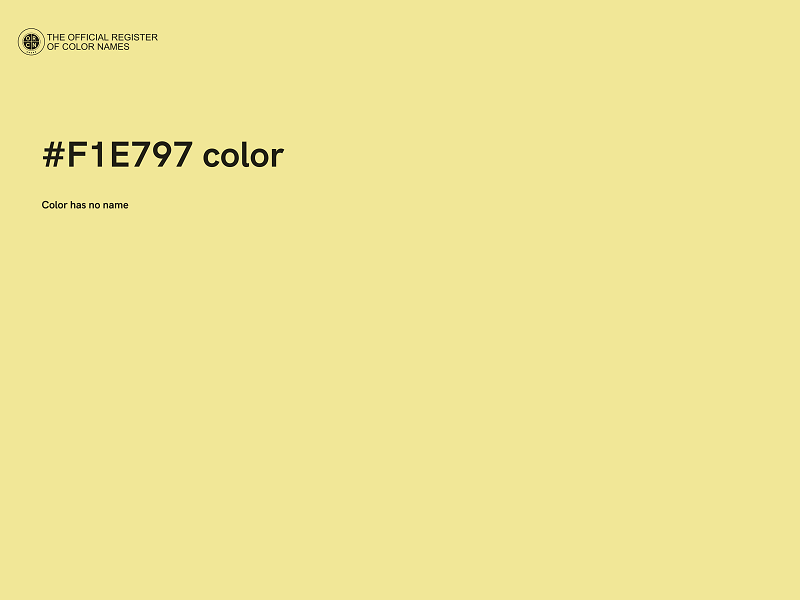 #F1E797 color image