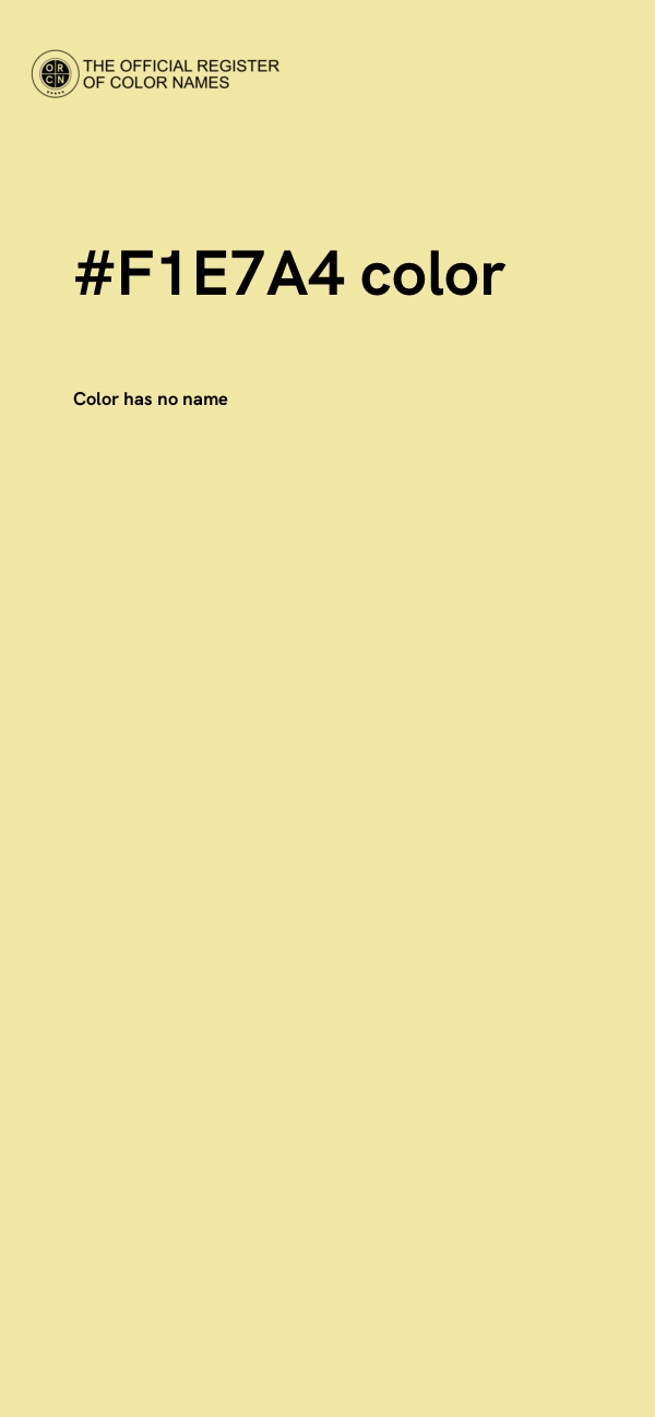 #F1E7A4 color image