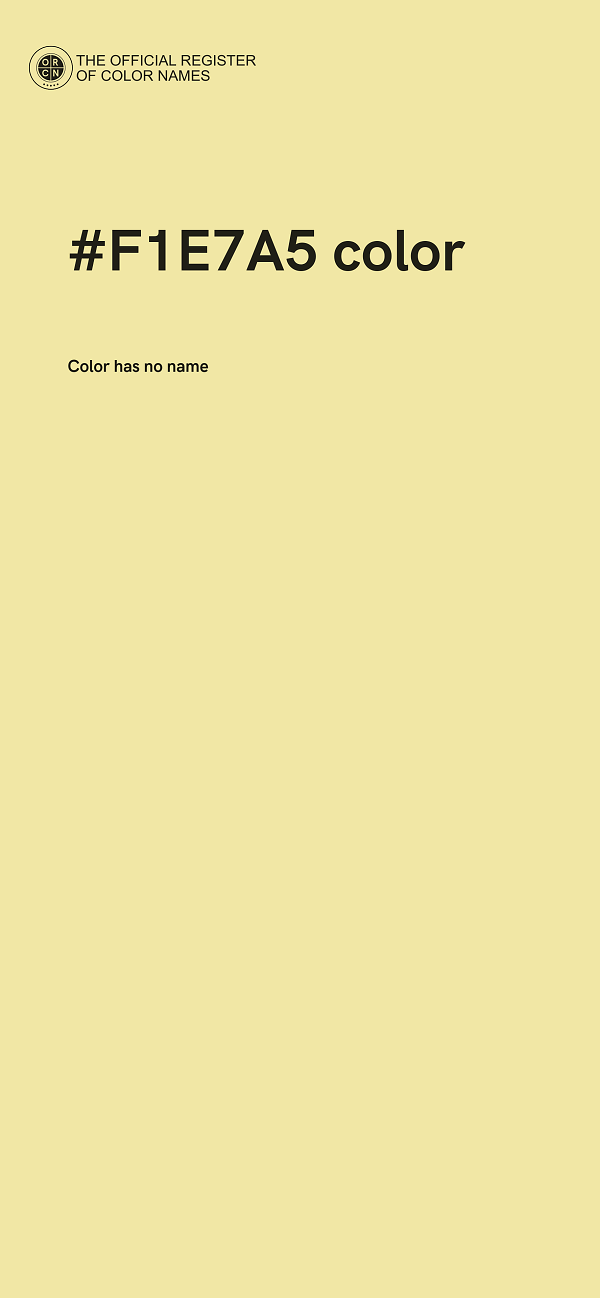 #F1E7A5 color image